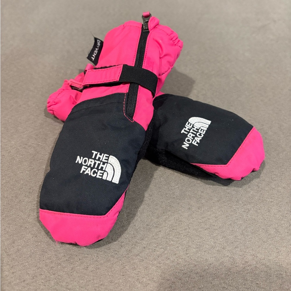The North Face Kids Mittens Insulated Waterproof Gloves Hot Pink Black Size‎ 2T